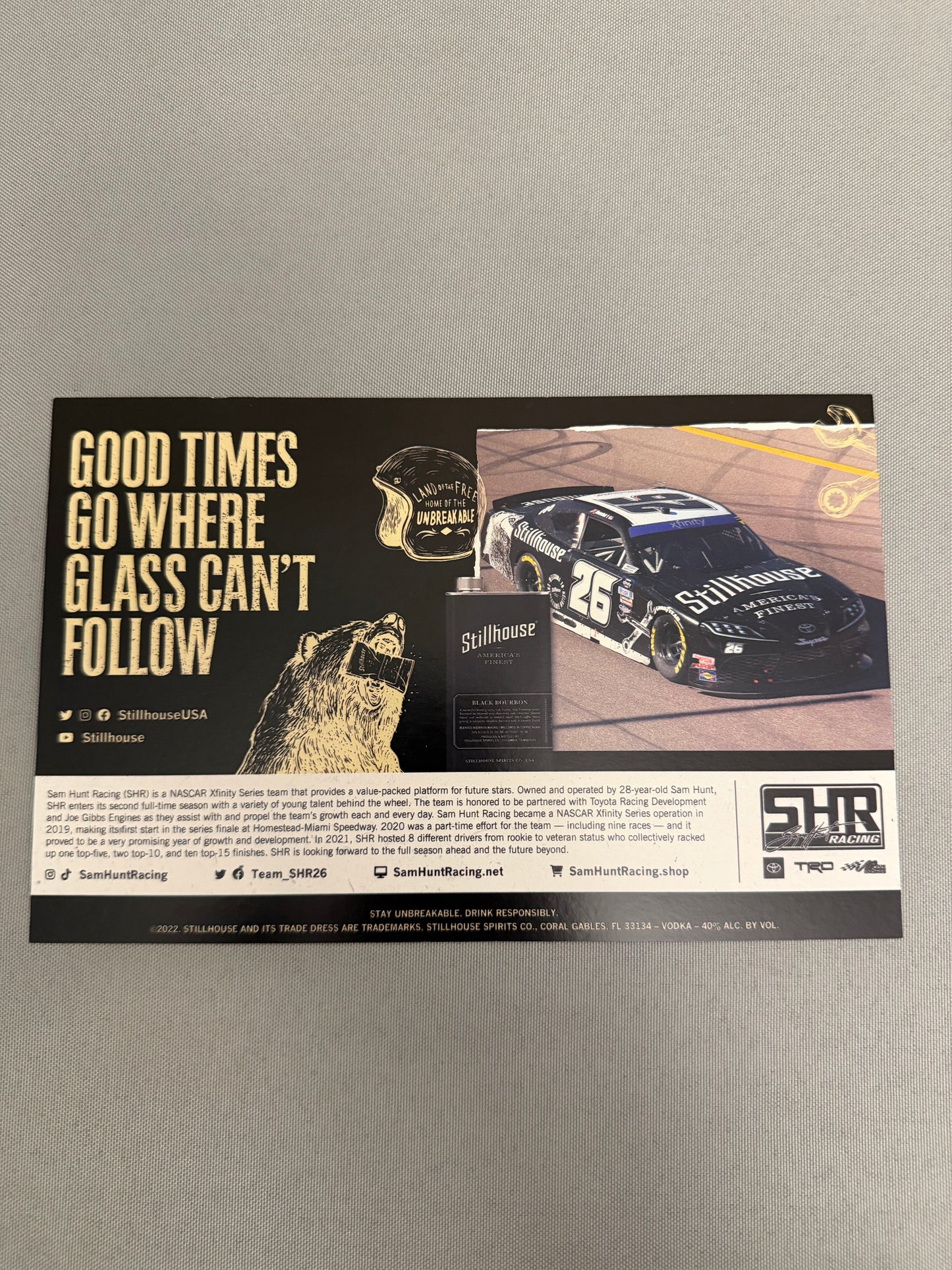 John Hunter Nemechek #26 2022 Stillhouse Nascar Hero Card