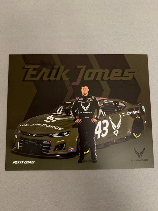 Erik Jones #43 2022 Air Force Nascar Hero Card