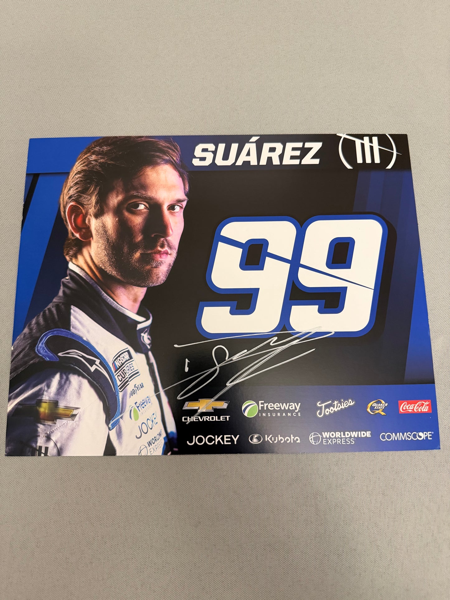 Daniel Suarez #99 Trackhouse Racing Autographed Nascar Hero Card