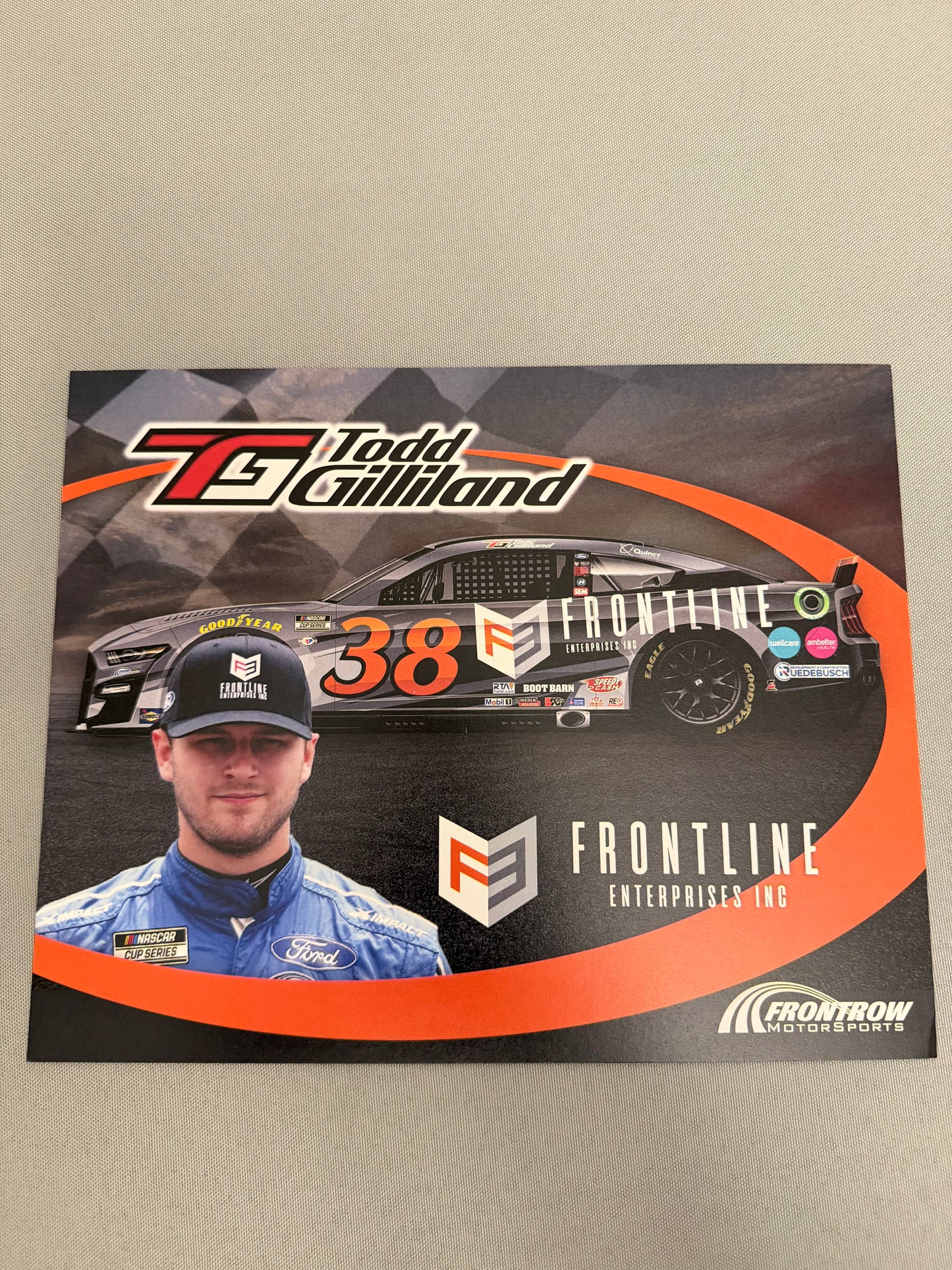 Todd Gilliland #38 2023 Frontline Enterprises Nascar Hero Card