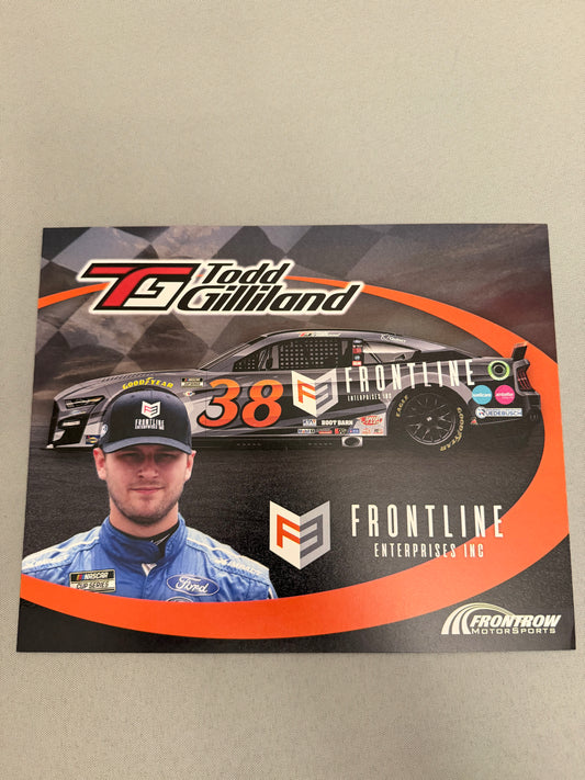 Todd Gilliland #38 2023 Frontline Enterprises Nascar Hero Card