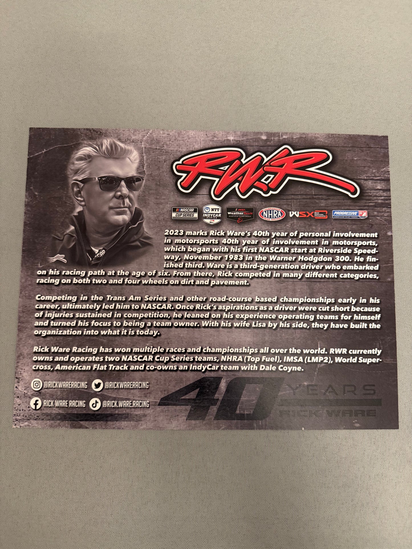 JJ Yeley #15 2023 Patriot Mobile Nascar Hero Card