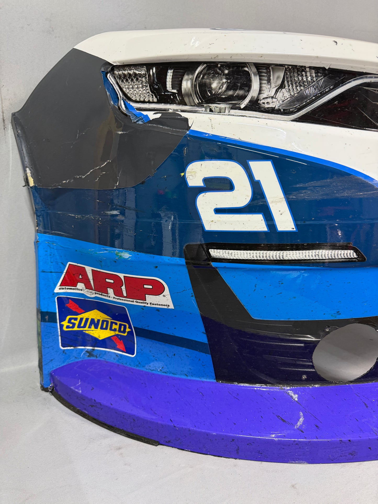 Austin Hill #21 2025 Charlotte Roval Bennett Transportation Nascar Front Nose