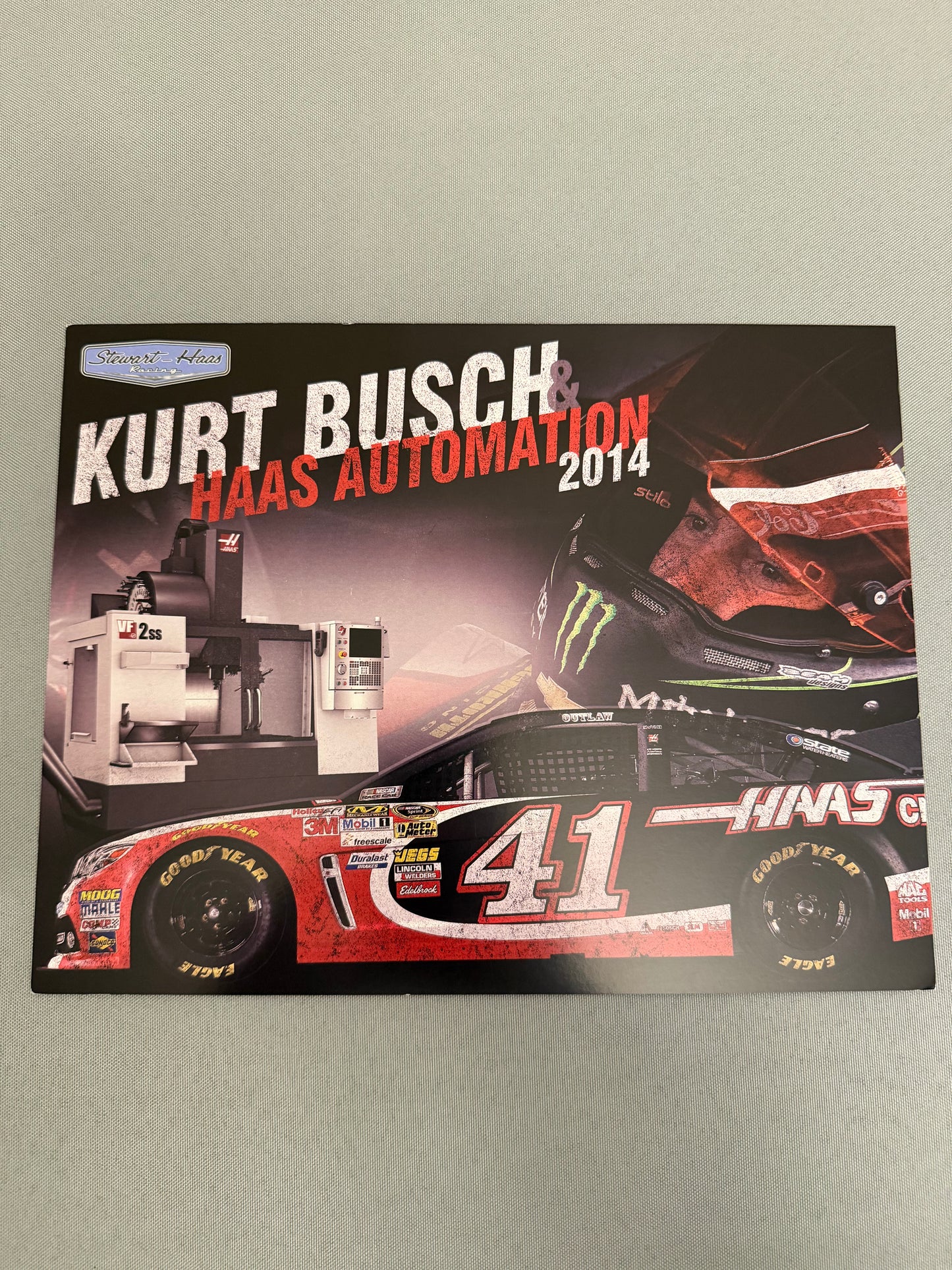 Kurt Busch #41 2014 Haas Automation Nascar Hero Card