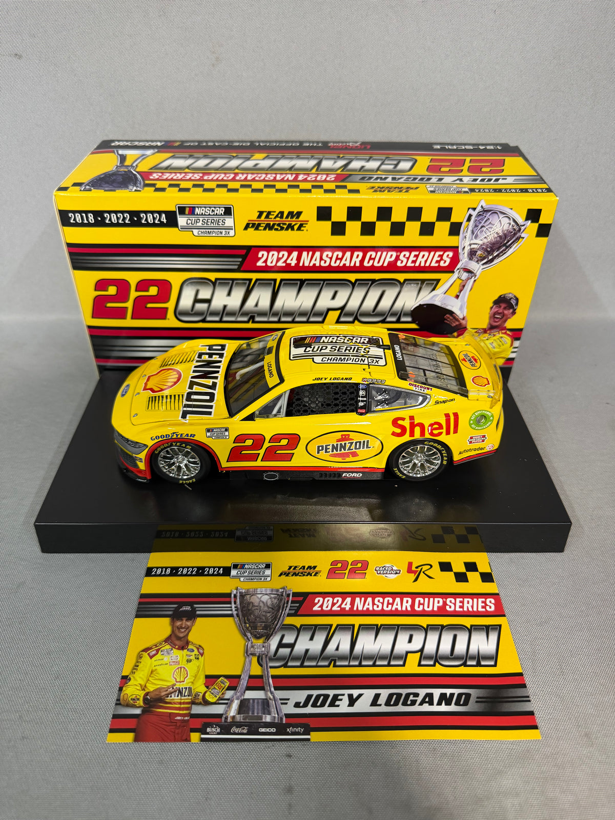 Joey Logano #22 2024 Shell Pennzoil Champion Nascar Diecast