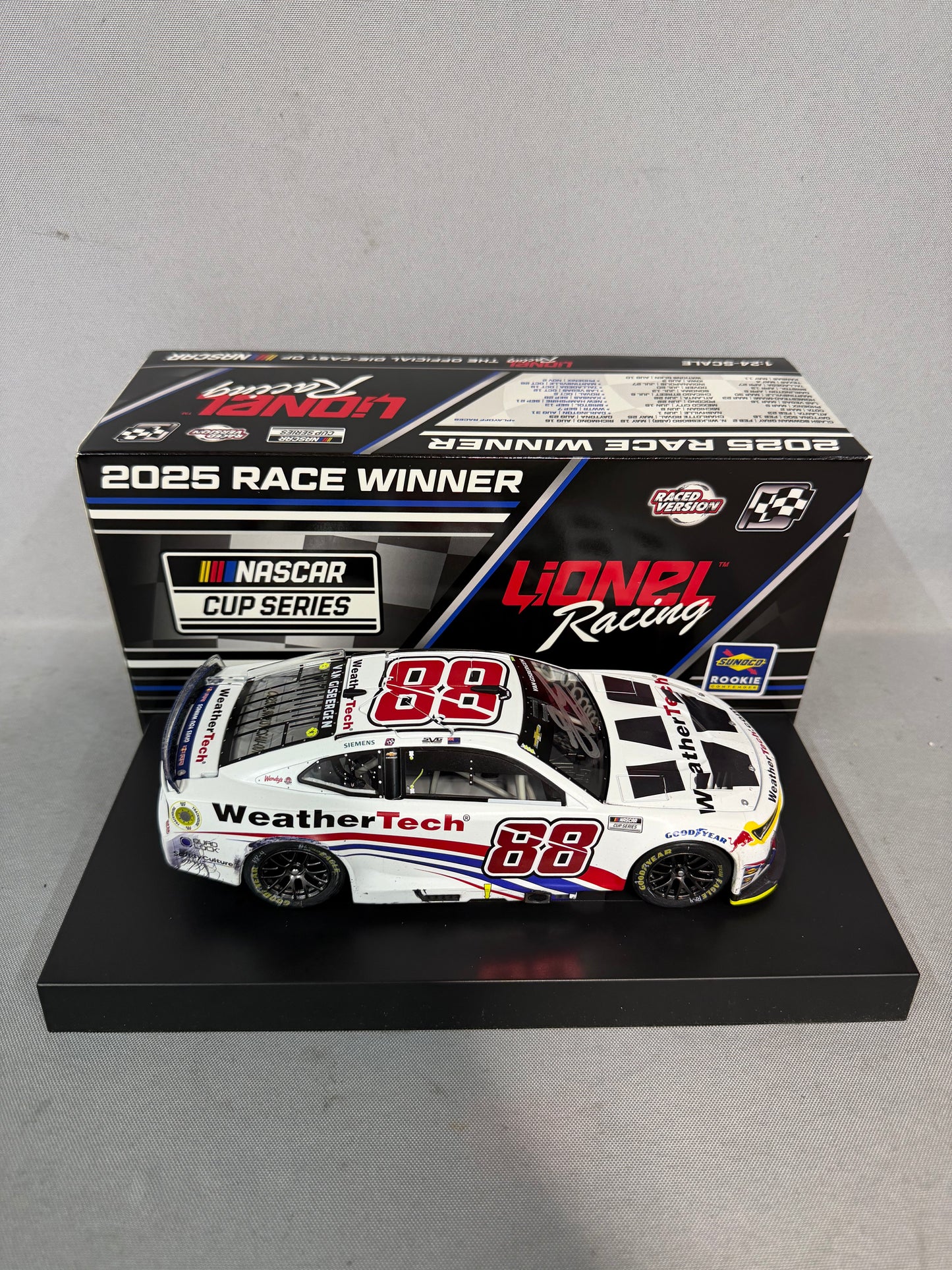 Shane Van Gisbergen #88 2025 Chicago Win Weathertech Nascar Autographed Diecast