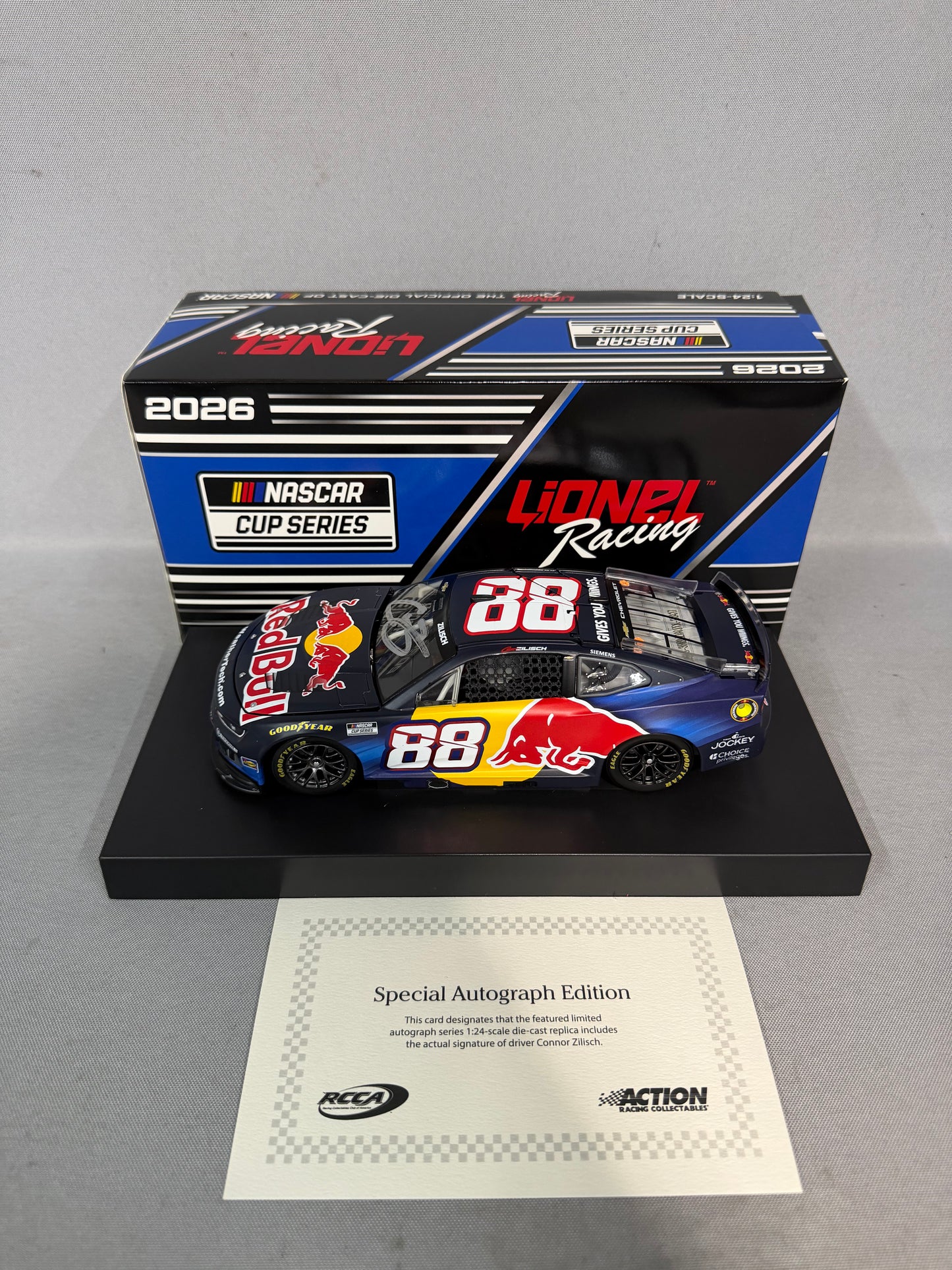 Connor Zilisch #88 2026 Red Bull Nascar Autographed Diecast