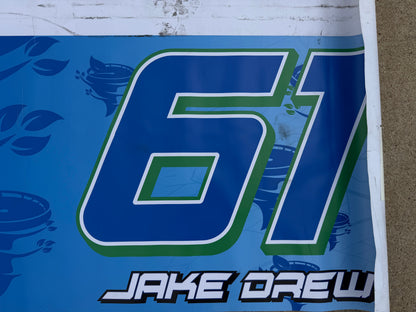 Jake Drew #61 Cyclum Nascar Pit Wall Banner