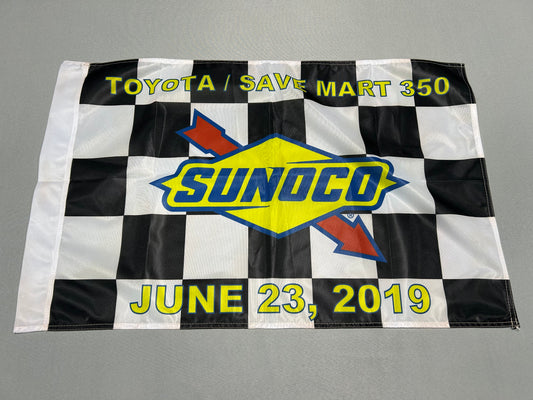Martin Truex Jr #19 2019 Sonoma Nascar Victory Lane Checkered Flag