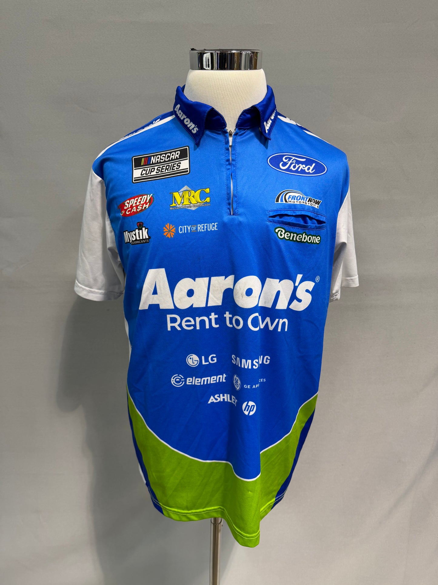 Zane Smith #38 2025 Aaron’s Nascar Crew Shirt Size XL