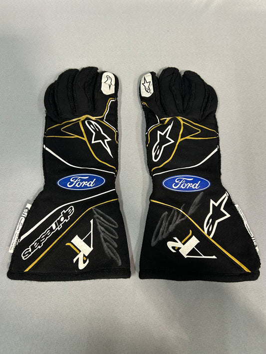 Aric Almirola #10 2023 Autographed Smithfield Nascar Driver Gloves