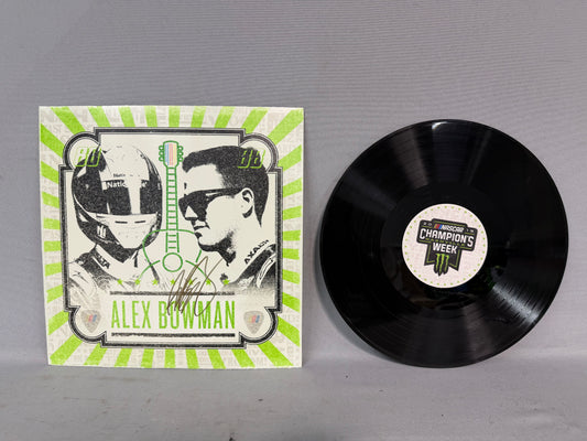 Alex Bowman #88 2019 Nashville Champions Week Nascar Autographed Replica Vinyl Record