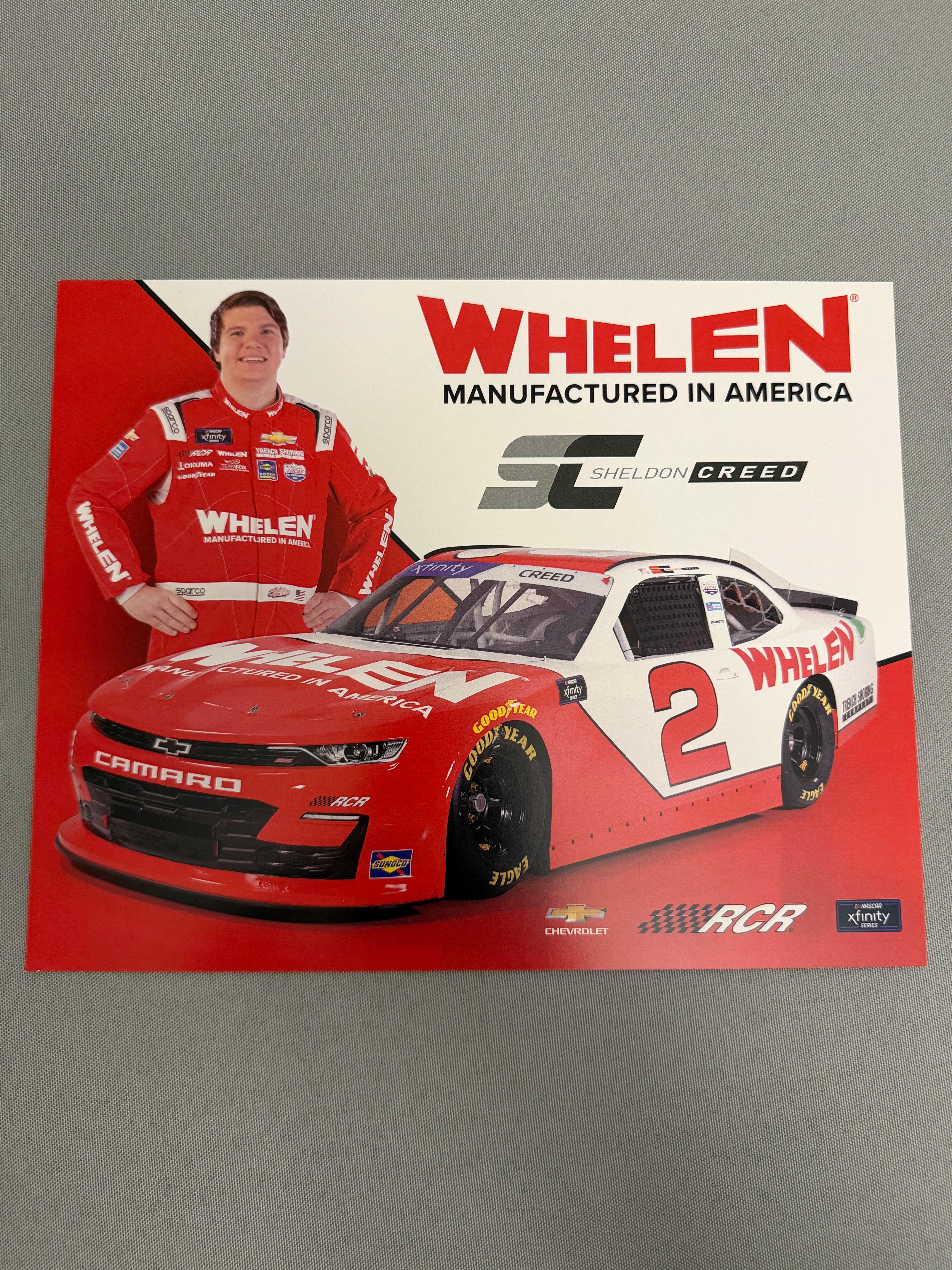 Sheldon Creed #2 2022 Whelen Nascar Hero Card – Race Day Authentics