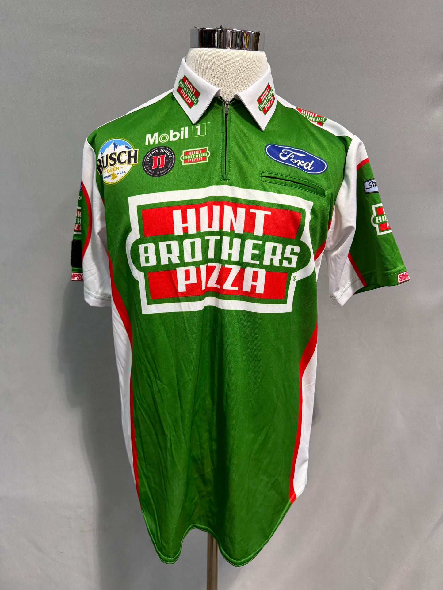Kevin Harvick #4 Hunt Brothers Pizza Nascar Crew Shirt Size Medium