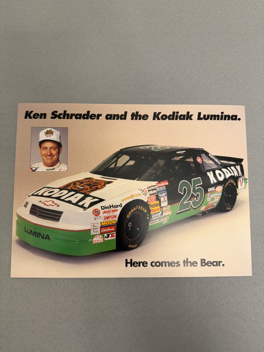 Ken Schrader #25 Kodiak Nascar Hero Card