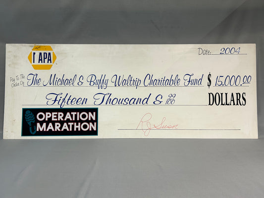 Michael Waltrip Charitable Fund Nascar Check