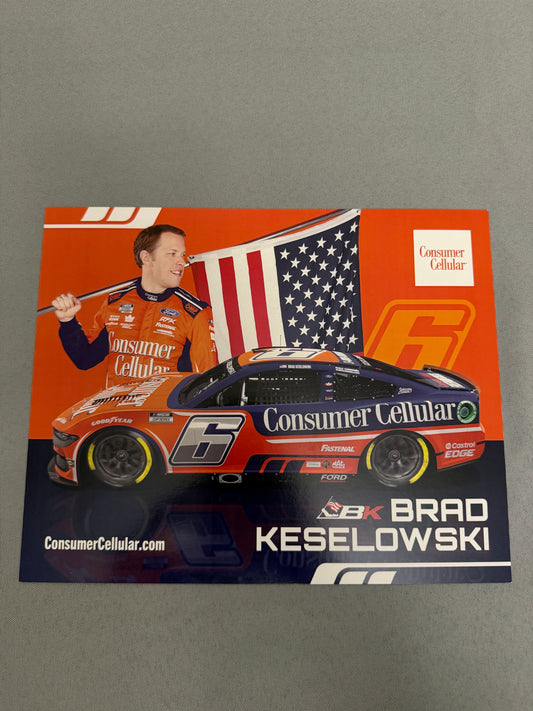Brad Keselowski #6 2024 Consumer Cellular Nascar Hero Card