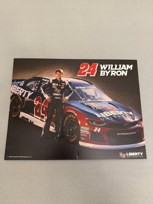 William Byron #24 2018 Liberty University Nascar Hero Card