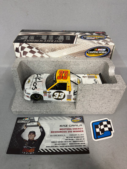 Kaz Grala #33 2017 Daytona Kiklos Greek Olive Oil Nascar Autographed Diecast