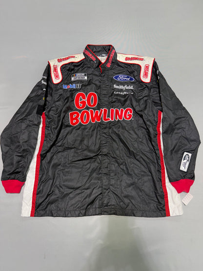 Aric Almirola #10 Go Bowling Nascar 2 Piece Crew Firesuit C-54 W-38 L-30
