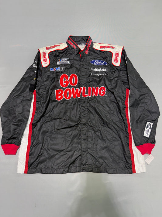 Aric Almirola #10 Go Bowling Nascar 2 Piece Crew Firesuit C-54 W-38 L-30