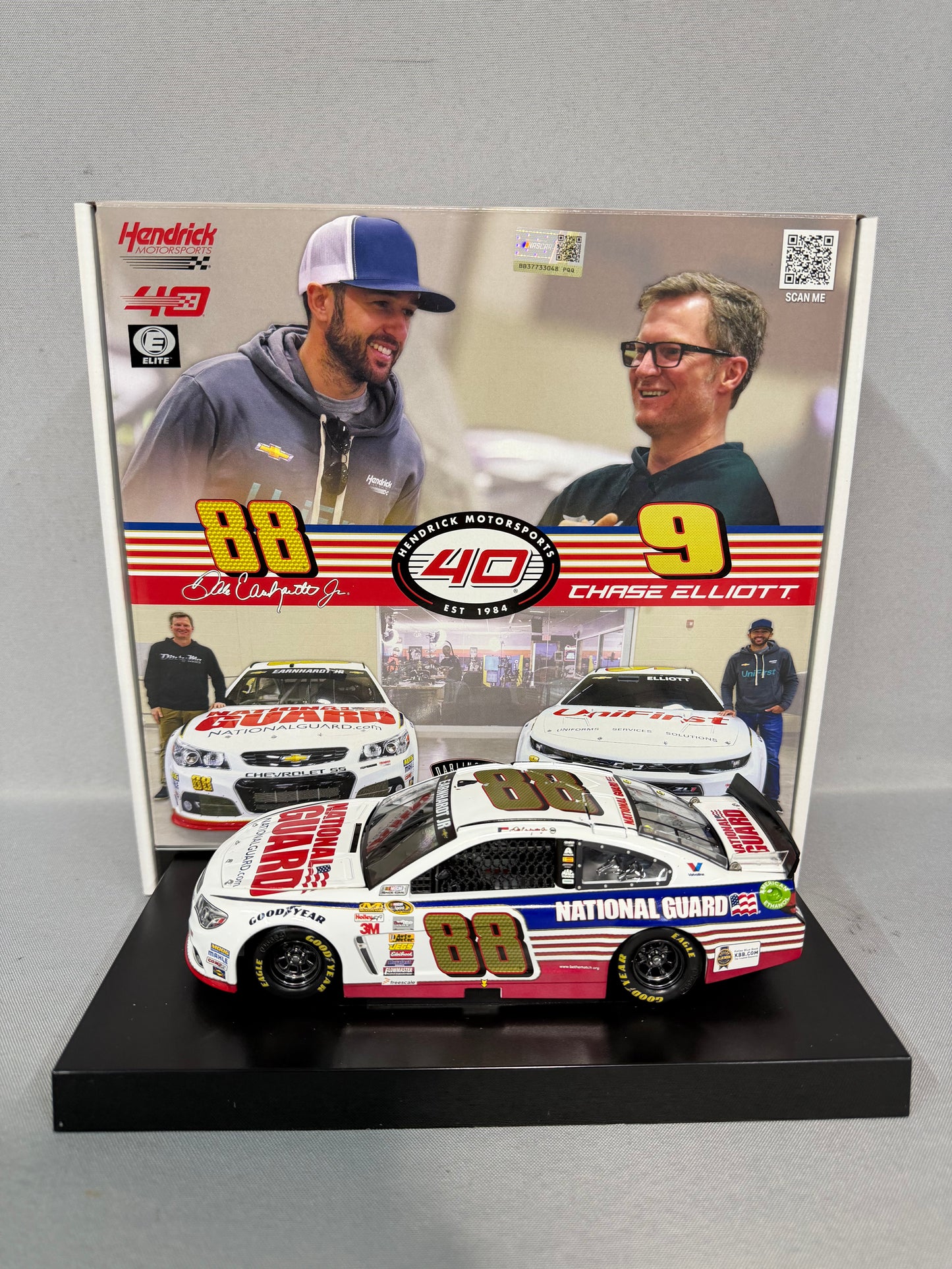 Chase Elliott #9 Dale Earnhardt Jr #88 2024 Elite Darlington Throwback Nascar Diecast 2 Pack