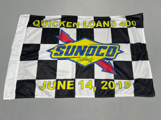 Kurt Busch #41 2015 Autographed Michigan Nascar Victory Lane Checkered Flag