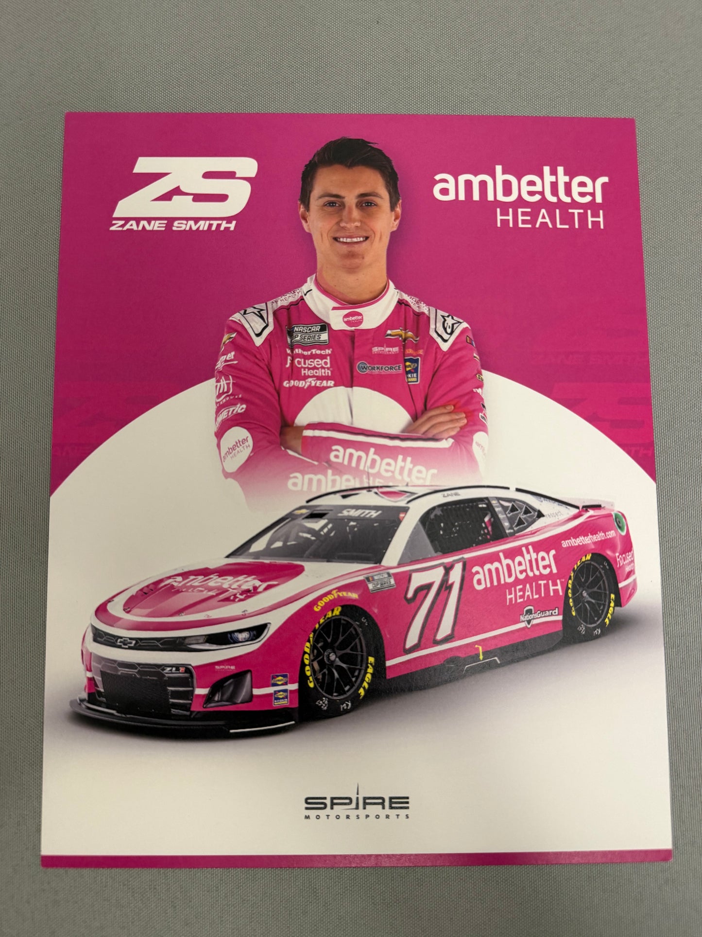 Zane Smith #71 2024 Ambetter Health Nascar Hero Card