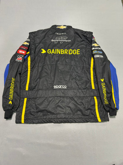 Carson Hocevar #77 2024 Gainbridge Nascar 2 Piece Crew Firesuit C-48 W-42 L-32