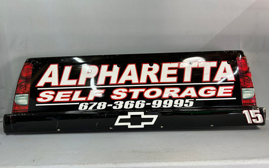 Shane Hmiel #15 Alpharetta Self Storage Nascar Rear Bumper