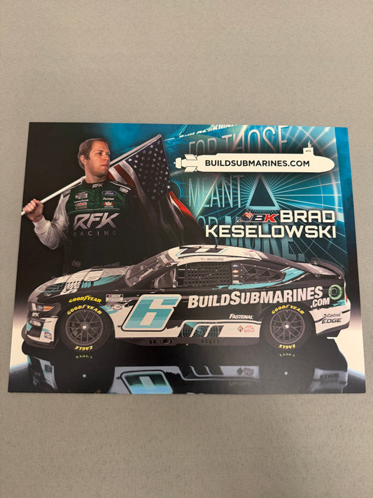 Brad Keselowski #6 2023 Build Submarines Nascar Hero Card