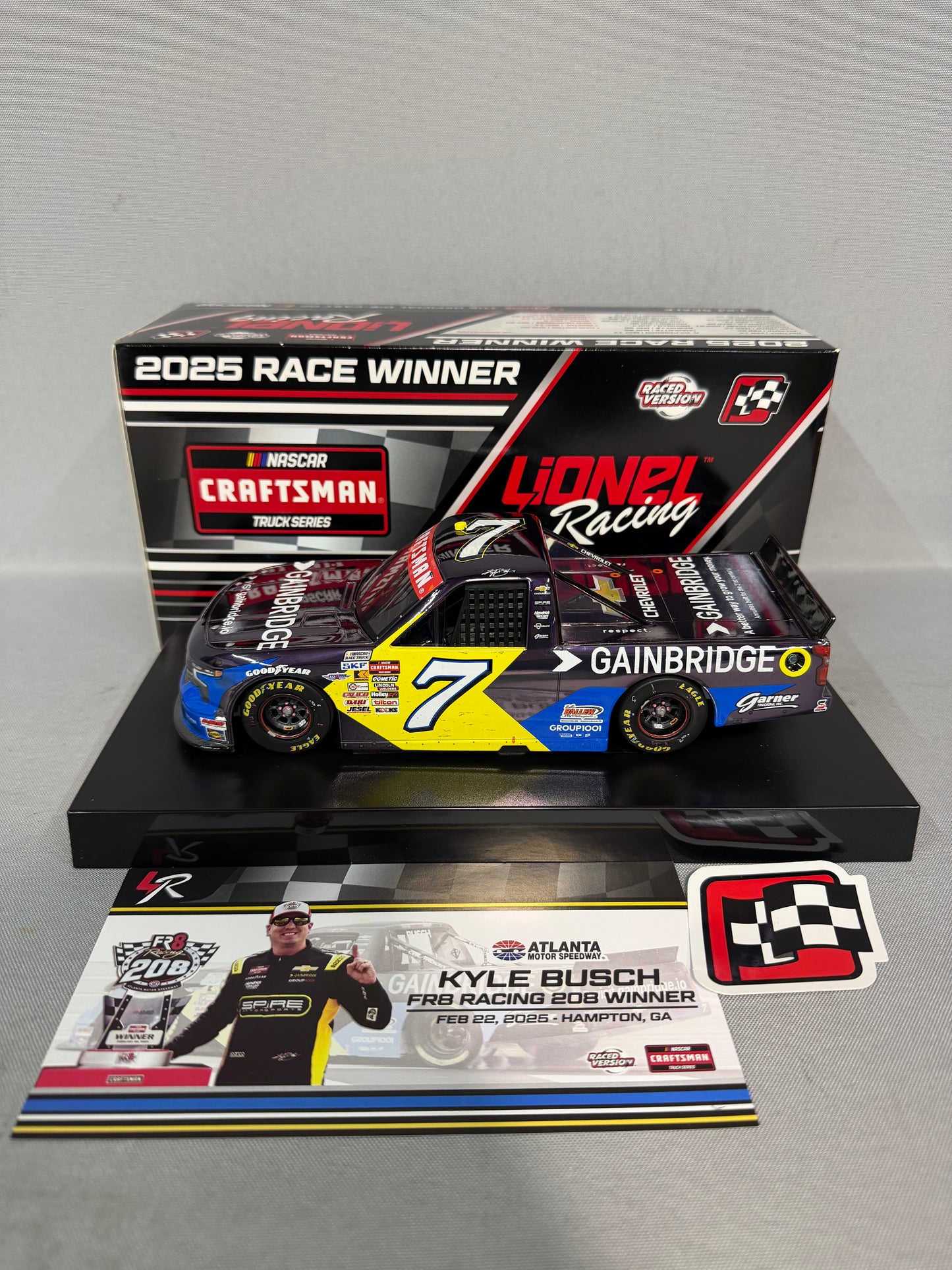 Kyle Busch #7 2025 Atlanta Win Gainbridge Color Chrome Nascar Diecast