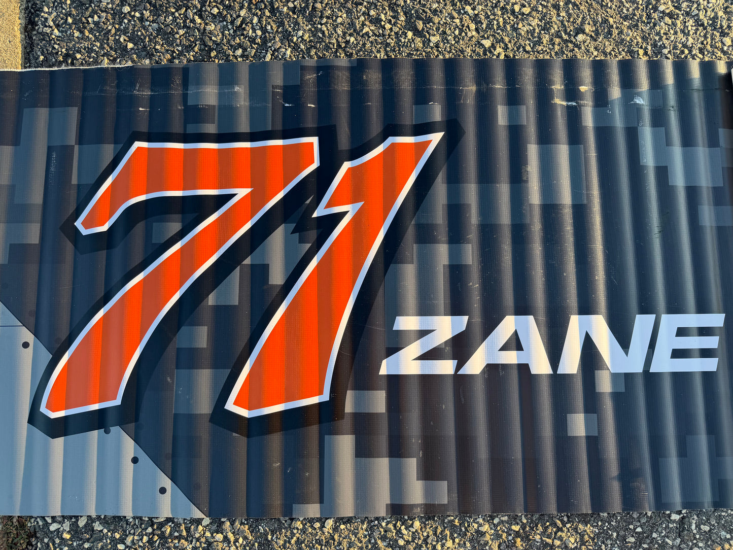 Zane Smith #71 2024 Charlotte Focused Health Nascar Pit Wall Banner