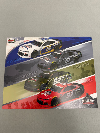 Rick Ware Racing 2021 Military Salutes Nascar Hero Card