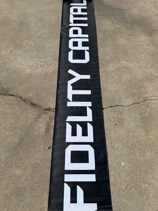 Sean Hingorini #61 Fidelity Capital Nascar Pit Box Riser Banner