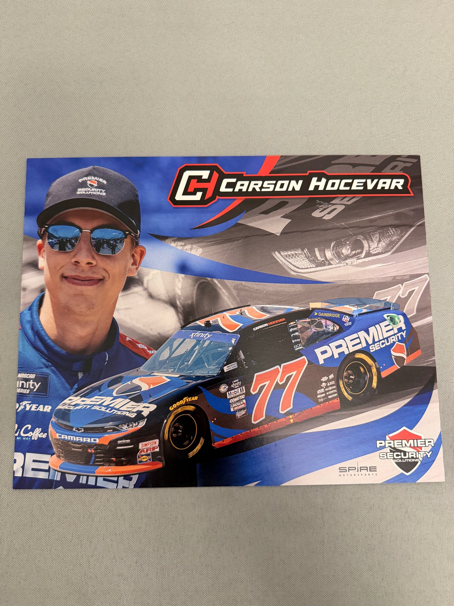 Carson Hocevar #77 2023 Premier Security Nascar Hero Card