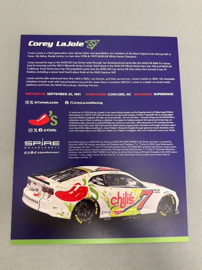 Corey Lajoie #7 2024 Chilis Catch A Rita Nascar Hero Card