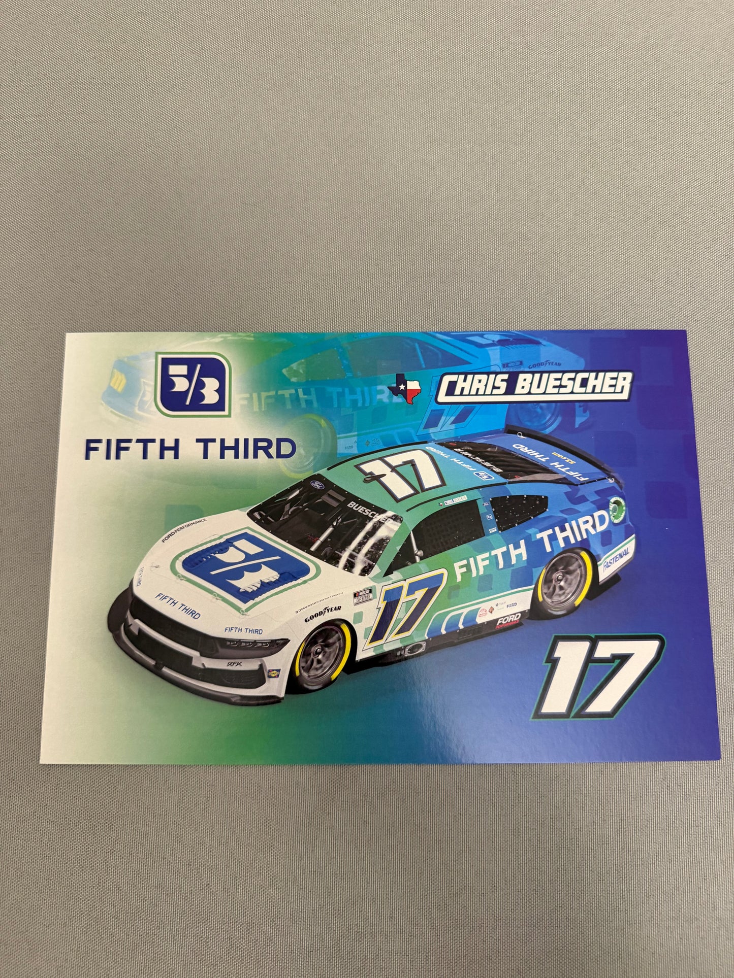 Chris Buescher #17 2024 Fifth Third Bank Nascar Hero Card
