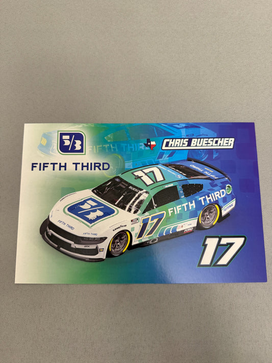 Chris Buescher #17 2024 Fifth Third Bank Nascar Hero Card