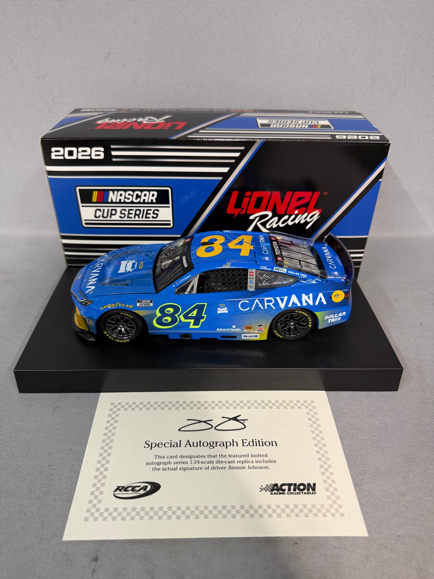 Jimmie Johnson #84 2026 Daytona 500 Carvana Nascar Autographed Diecast