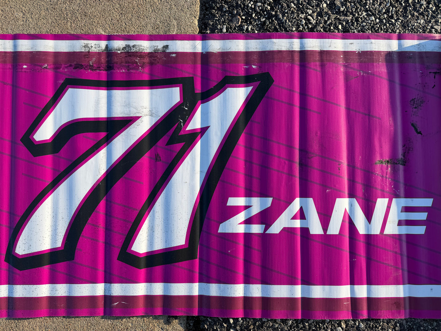 Zane Smith #71 2024 Ambetter Health Nascar Pit Wall Banner