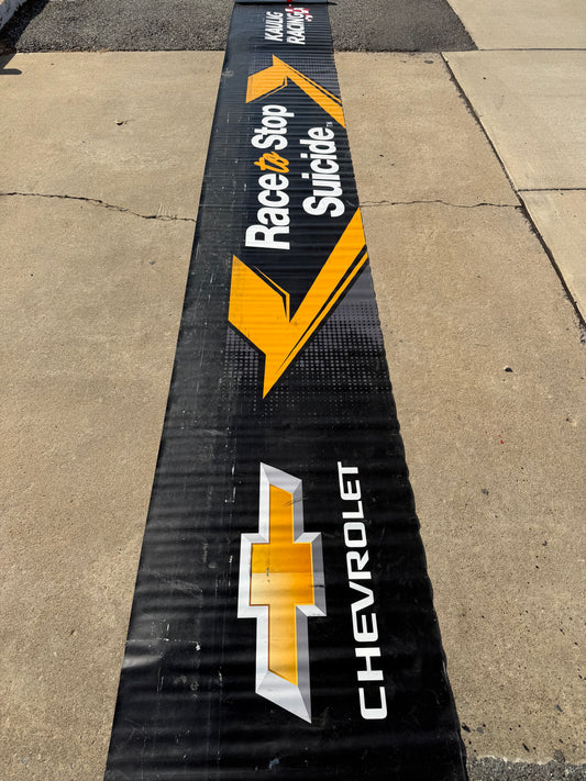 Daniel Dye #10 2025 Race To Stop Suicide Nascar Pit Wall Banner