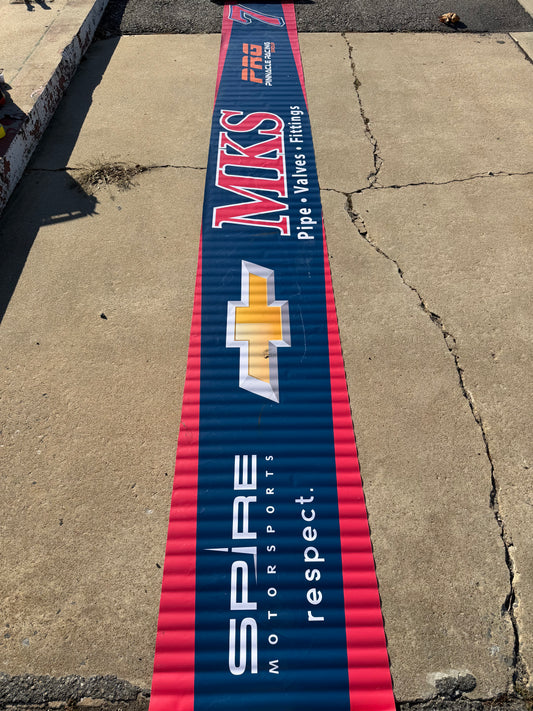 Connor Mosack #7 2024 Kansas MKS Pipe and Valve Nascar Pit Wall Banner