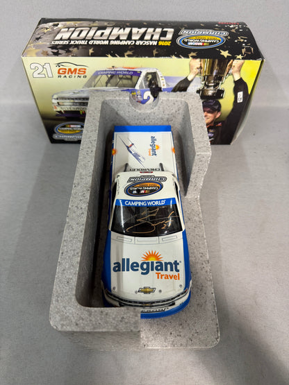 Johnny Sauter #21 2016 Allegiant Travel Champion Nascar Autographed Diecast