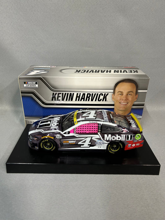 Kevin Harvick #4 2021 Autographed Mobil 1 Fan Vote Color Chrome Din 1 Nascar Diecast