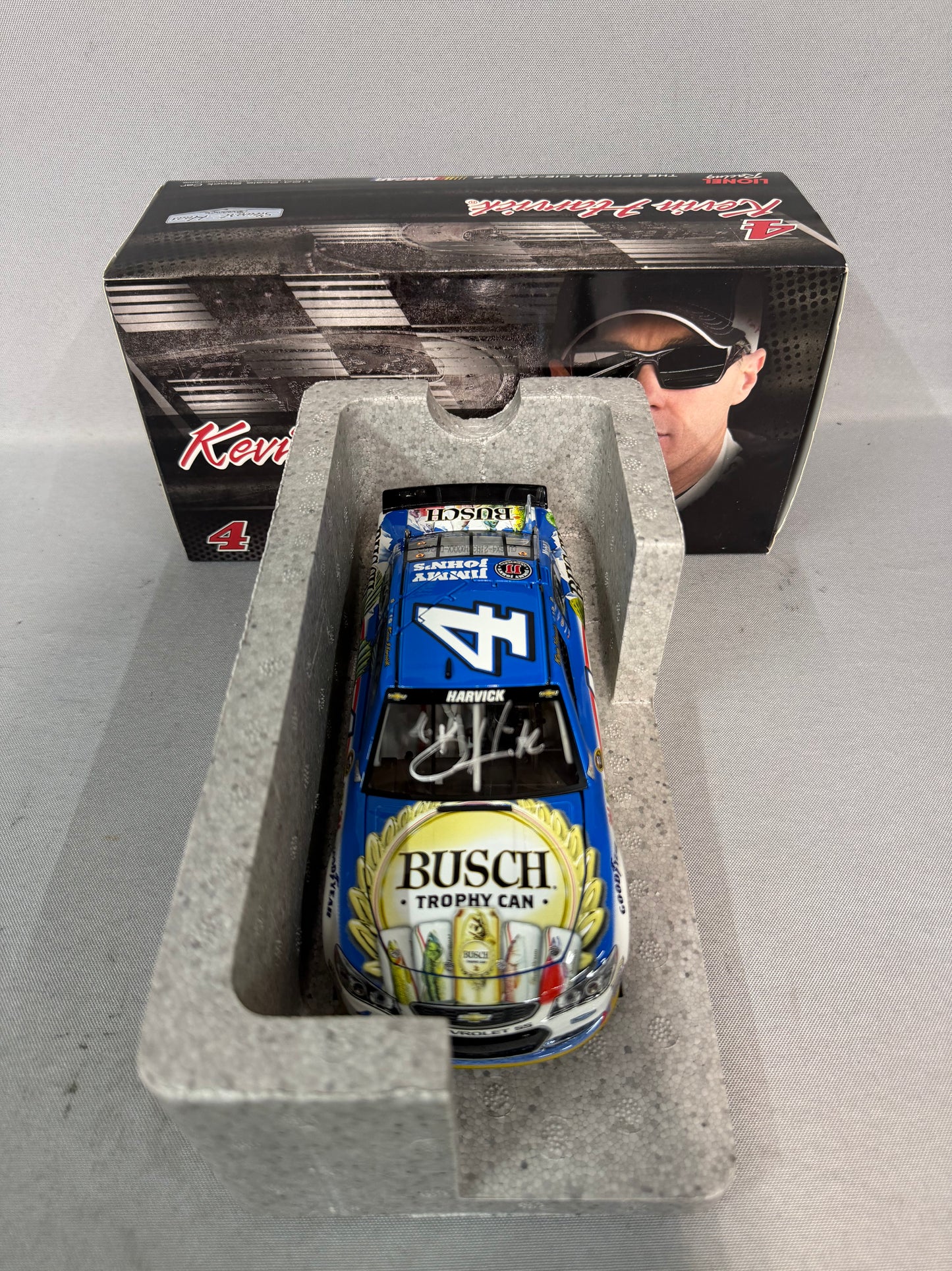 Kevin Harvick #4 2016 Busch Fishing Autographed Nascar Diecast
