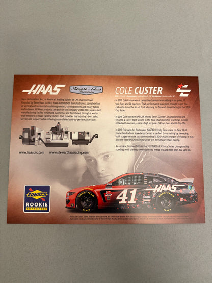 Cole Custer #41 2020 Haas Tooling Nascar Hero Card