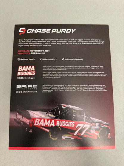 Chase Purdy #77 2024 Bama Buggies Nascar Hero Card