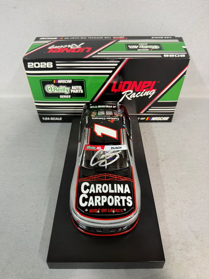 Connor Zilisch #1 2026 Carolina Carports Nascar Autographed Diecast