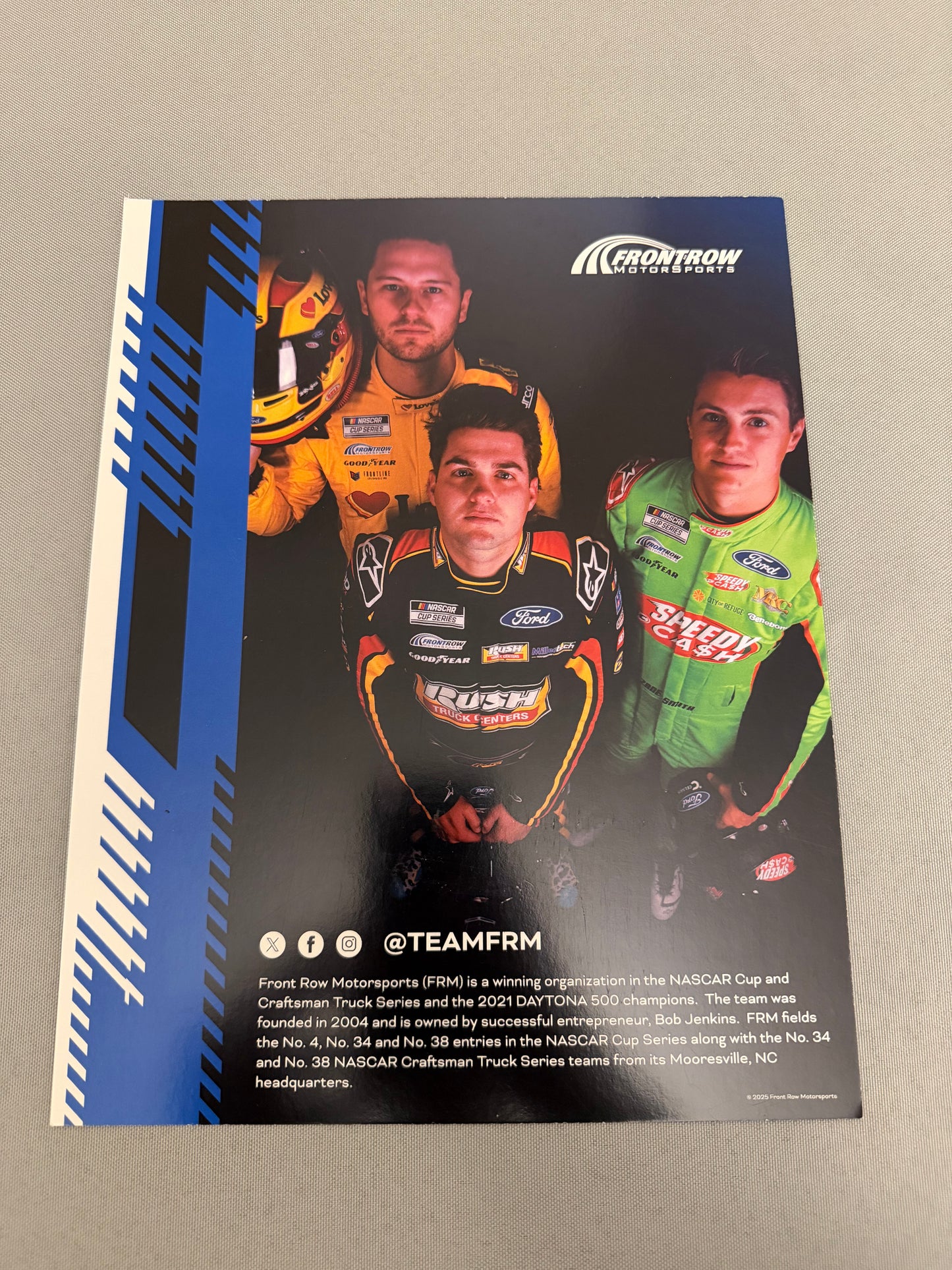 Front Row Motorsports 2025 Driver Lineup Nascar Hero Card